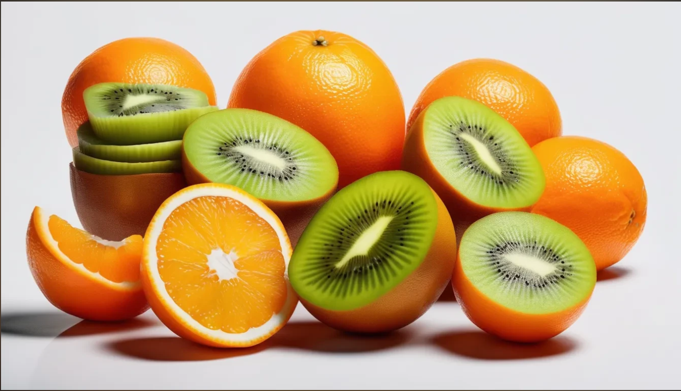 oranges but with the inside of a kiwi